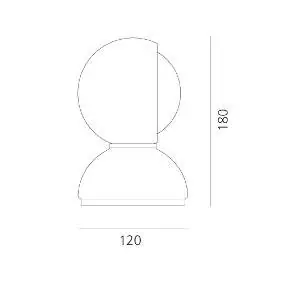 Dimensional drawing of the Eclisse lamp