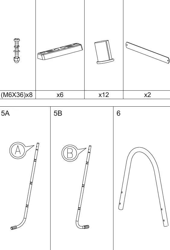 Parts list and hardware identification
