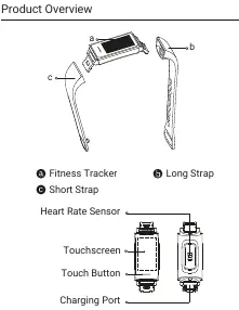 Components of the Mi Smart Band 4C