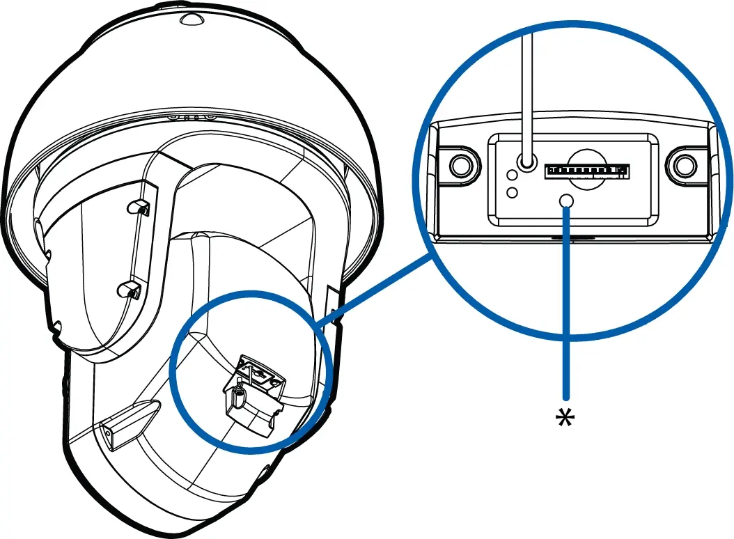 Location of the firmware revert button.