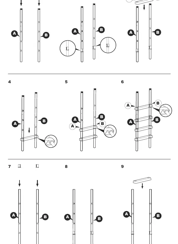 Assembly steps 1-9