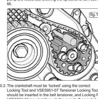 Common rail timing belt installation