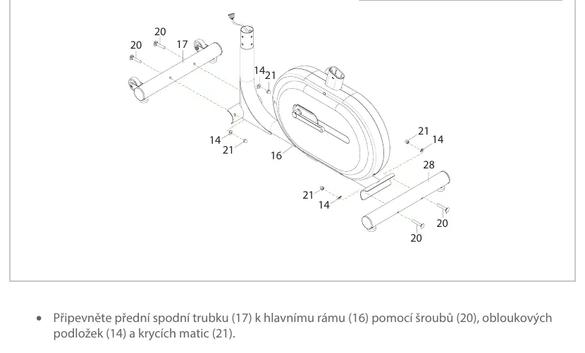 Assembly of the front and rear stabilizers.