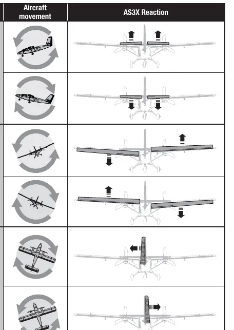 AS3X Control Direction Test
