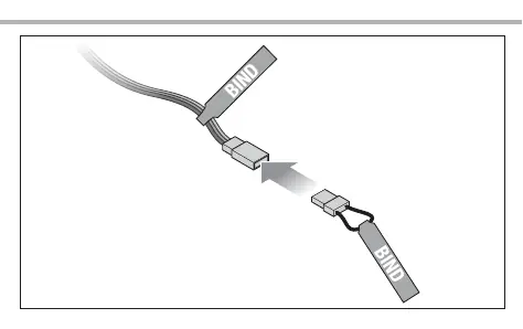 Inserting the bind plug into the extension