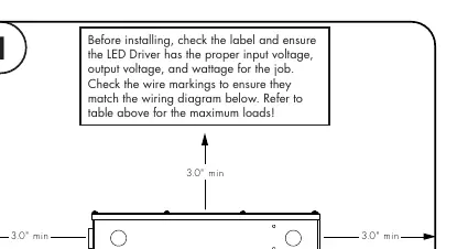 Mounting and clearance requirements
