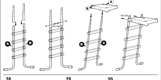 Platform assembly steps 14-17.