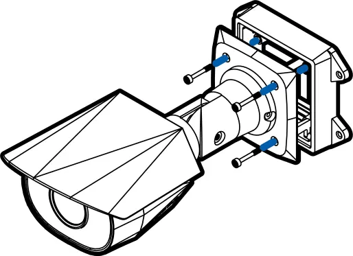 Final fastening of the camera to the bracket