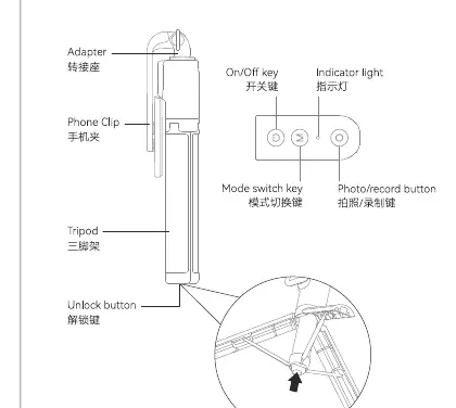 Tripod and phone clip assembly