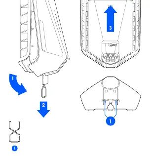 Opening the charger using the tool.