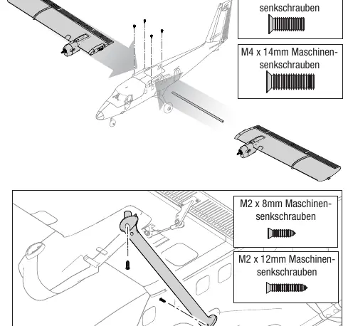 Wing and strut installation