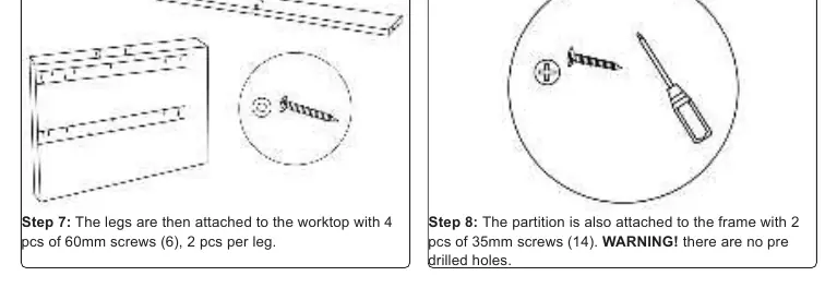 Assembly steps 7 and 8