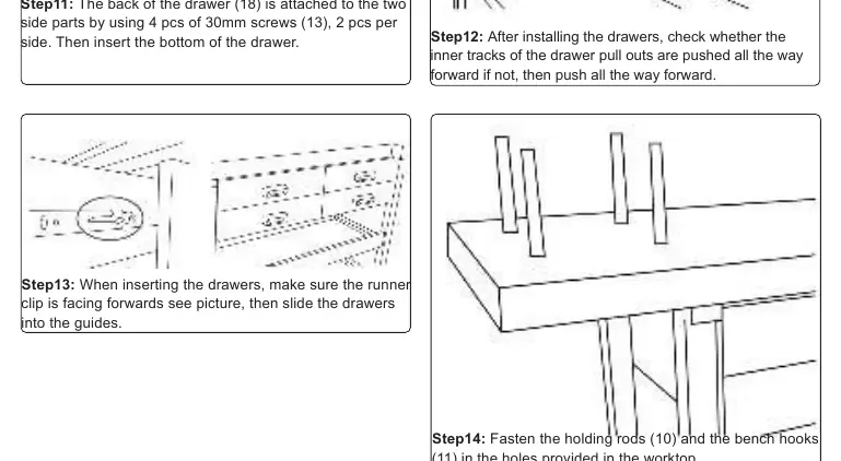 Assembly steps 13 and 14