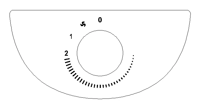 Control panel diagram showing the dial settings for Fan Only, Low Power, High Power, and Thermostat.