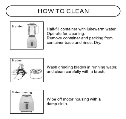 Cleaning instructions