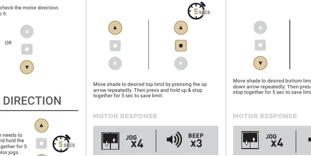 Setting top and bottom limits