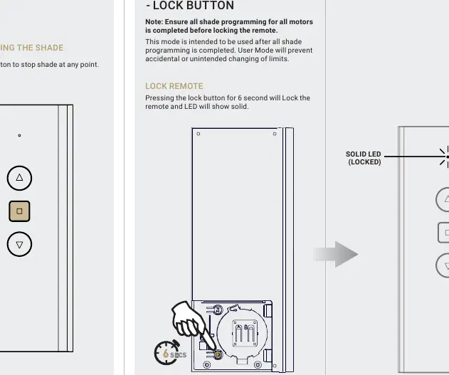 Locking and unlocking the remote