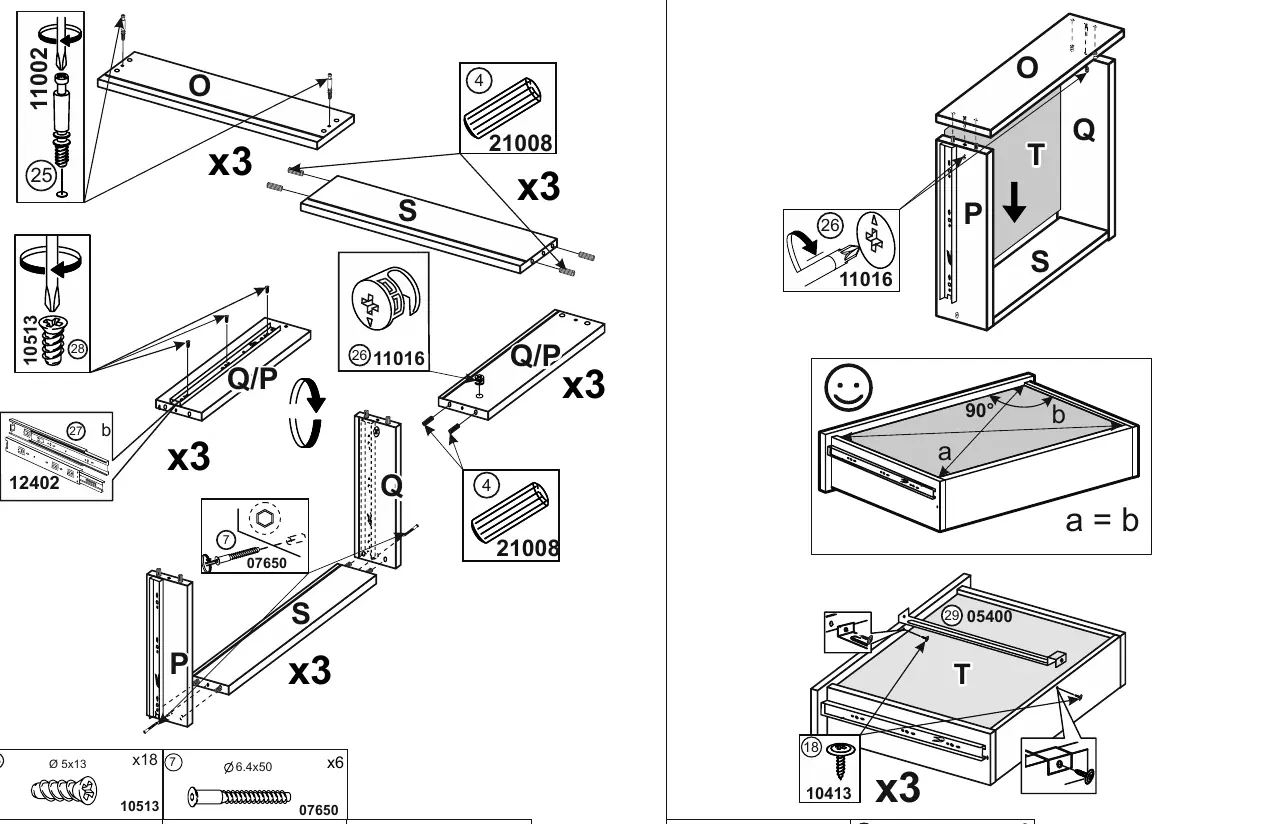 Drawer assembly steps
