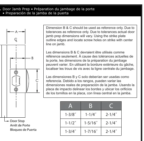 Door jamb preparation and strike plate alignment