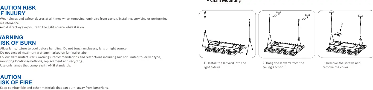 Chain mounting steps 1-3