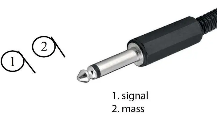 6.3mm mono jack plug wiring