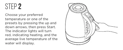 Step 2: Selecting temperature