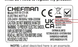 Product label example