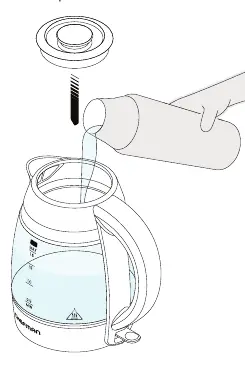 Filling the kettle with water