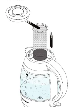 Inserting the tea infuser into the lid