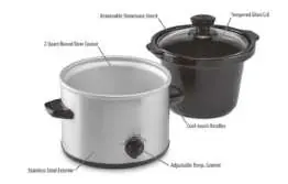Hamilton Beach The Mighty Mini 1.8L Slow Cooker components