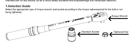 Selection Guide for torque wrench and socket
