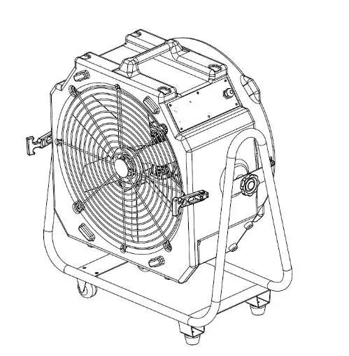 Assembly of the optional bracket (641766) to the air mover.