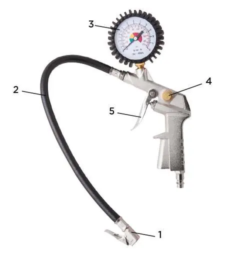 Components of the CLAS OP 0046BL Inflating Gun