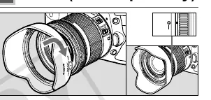 Attaching the lens hood