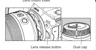 Attaching and detaching the lens