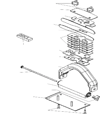 Exploded view diagram of the Roberts 10-616-2A Conventional Carpet Trimmer