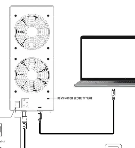 Rear panel connections and power switch