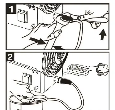 Connecting the gas supply hose
