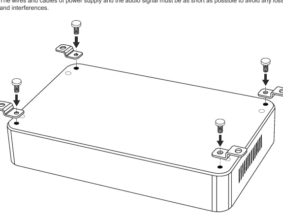 Mechanical installation of the amplifier.