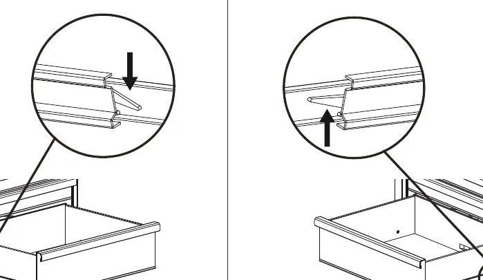 Removing and re-inserting drawers