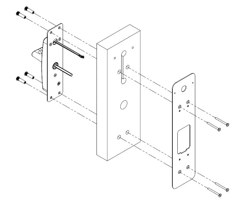 Lock housing installation on the door