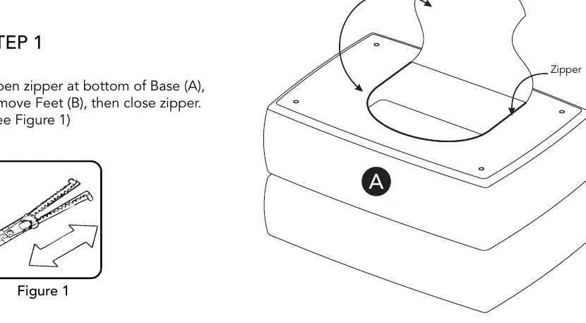 Step 1: Accessing parts inside the ottoman base.