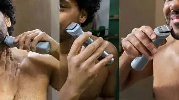 Using the trimmer on the face