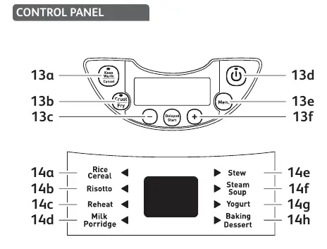 Control panel layout