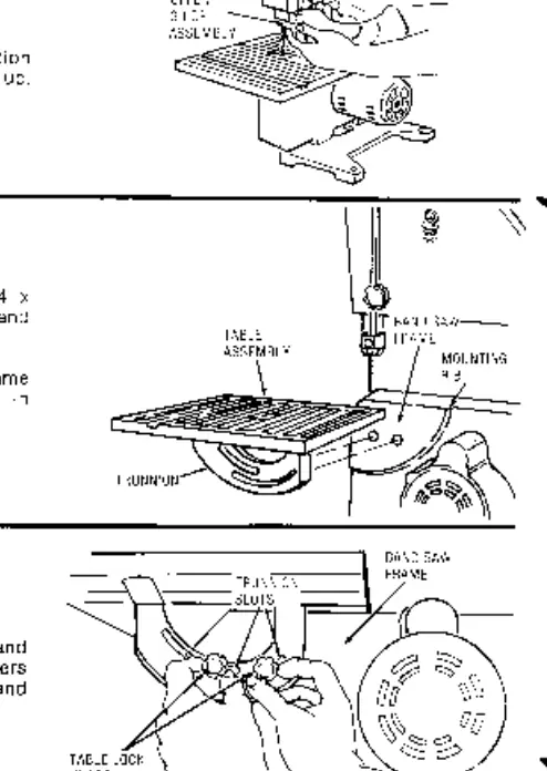 Installing the table