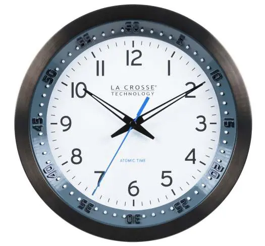La Crosse Technology 10-Inch Atomic Analog Wall Clock.