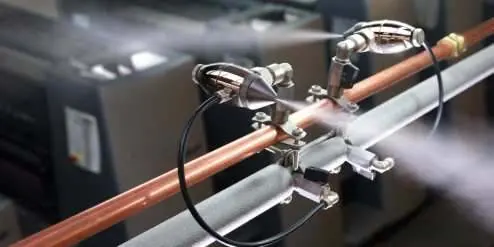 Spray nozzle installation.