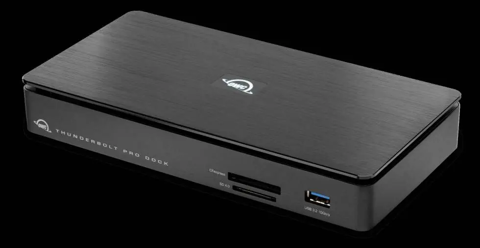 Front view of the OWC Thunderbolt Pro Dock