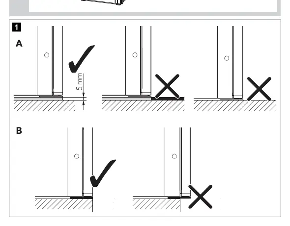 Door clearance requirements