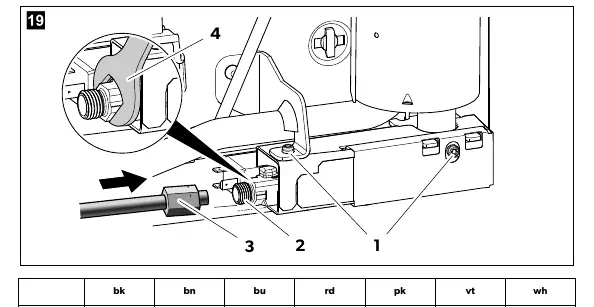 Gas connection details